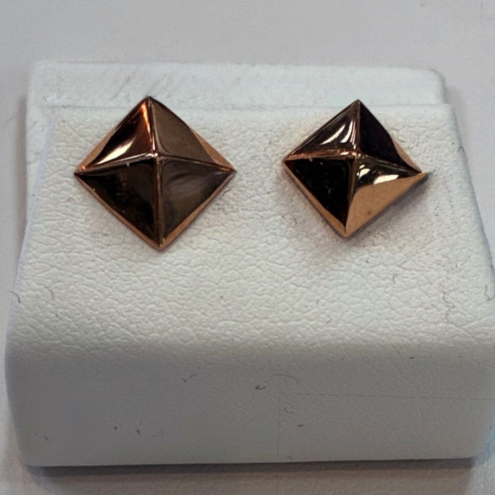 Solid 14k Rose Gold Stud Earrings | Fine Jewelry Luxury Stylist Curated